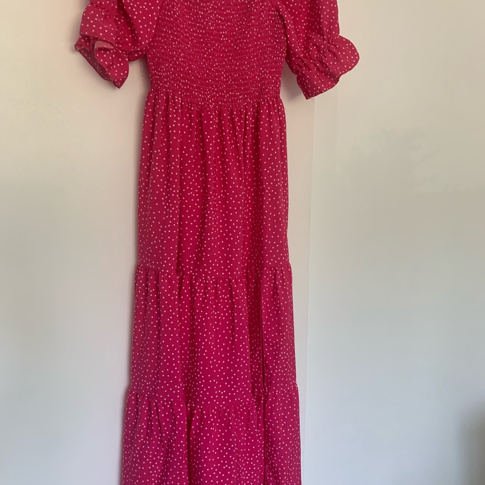 Elegant Pink Midi Dress